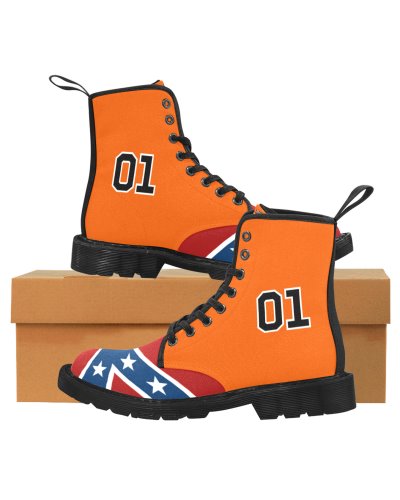 Dukes of Hazzard General Lee 01 womens faux leather hi-top boots